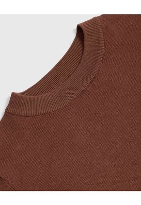 Camiseta  Para Mujer Manga Corta Cuello Redondo Color Café Marca Patprimo #30093833