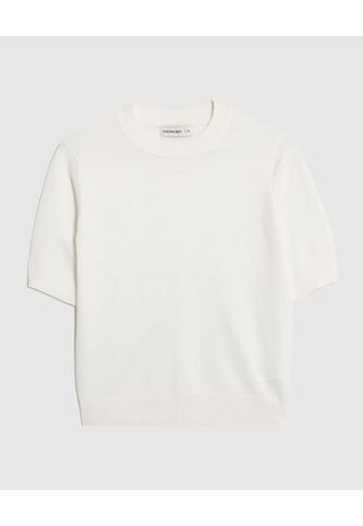 Camiseta  Para Mujer Manga Corta Cuello Redondo Color Blanco Marca Patprimo #30093865 Patprimo