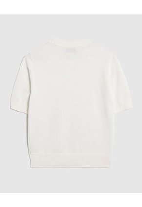 Camiseta  Para Mujer Manga Corta Cuello Redondo Color Blanco Marca Patprimo #30093865