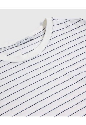 Camiseta  Para Mujer Manga Corta Cuello Redondo Color Blanco Marca Patprimo #30093886