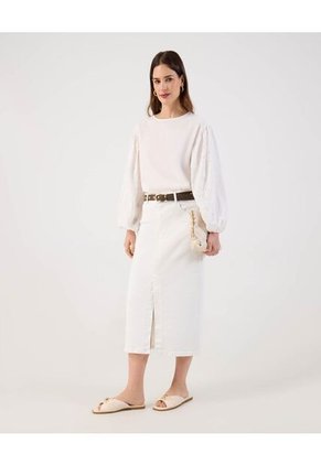 Blusa  Para Mujer Manga Larga Color Blanco Marca Patprimo #30123653