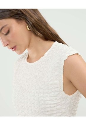 Camiseta Para Mujer Manga Corta Cuello Redondo Color Blanco Marca Patprimo #30093777