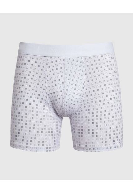 Bóxer Medio Con Estampado  X1 Para Hombre Blanco Patprimo