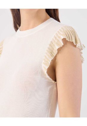 Camiseta  Para Mujer Manga Corta Cuello Redondo Color Blanco Marca Patprimo #30093866