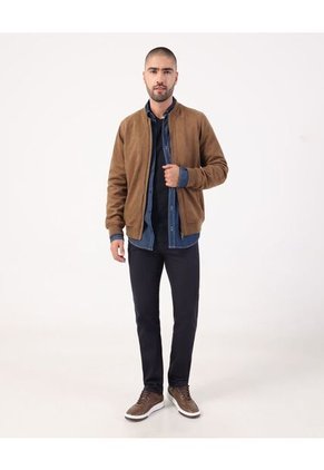 Pantalón Unicolor Slim Fit Con Textura  Para Hombre Azul Patprimo