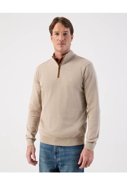 Saco  Para Hombre Cuello Alto O Cuello Tortuga Color Beige Marca Patprimo #44330243