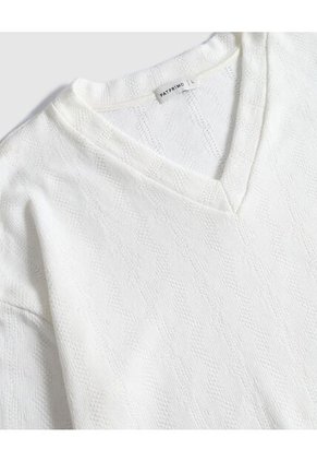 Saco  Para Mujer Cuello V Color Crema Marca Patprimo #30330661