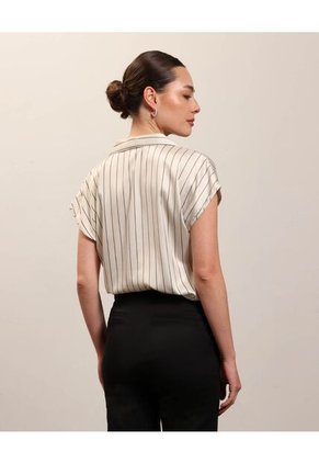 Blusa Manga Corta Estampada   Para Mujer Crudo Patprimo