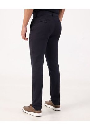Pantalón Unicolor Slim Fit Con Textura  Para Hombre Azul Patprimo