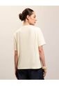Camiseta  Para Mujer Manga Corta Moda Color Crudo Marca Patprimo #30097862 de Patprimo