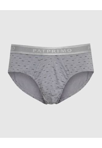 Boxer Slip Con Elástico Contramarcado X1 Para Hombre Gris Patprimo Patprimo