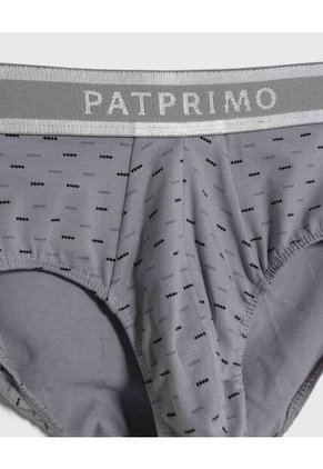 Boxer Slip Con Elástico Contramarcado X1 Para Hombre Gris Patprimo