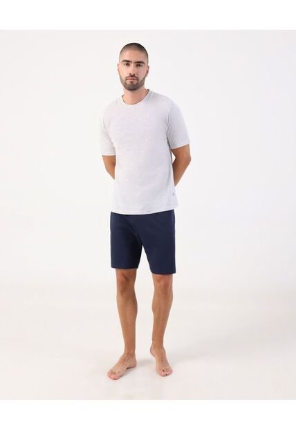 Pijama Corta De Camiseta Y Pantaloneta  Para Hombre Gris Patprimo