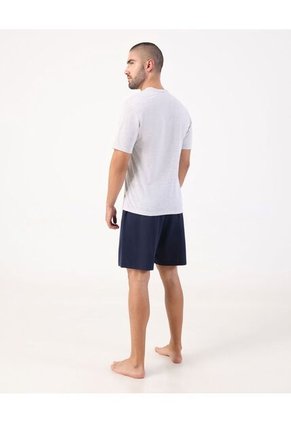 Pijama Corta De Camiseta Y Pantaloneta Para Hombre Gris Patprimo