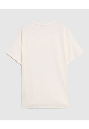 Camiseta Estampada Cuello Redondo  Curvy  Para Mujer Crema Patprimo
