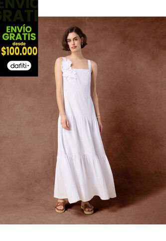 Vestido  Para Mujer M/Sisa Largo Color Blanco Marca Patprimo #30171094 Patprimo