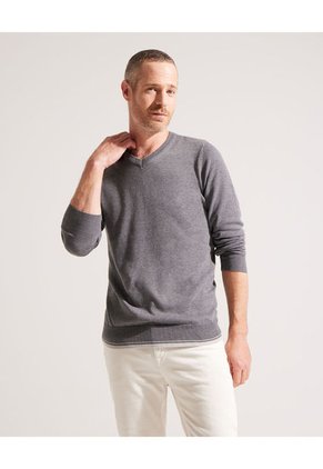 Saco Para Hombre Cuello V Color Gris  Marca Patprimo #44330201