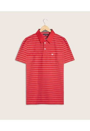 Polo Para Hombre Cuello Maquina Con Bolsillo Color Rojo  Marca Patprimo #44111106
