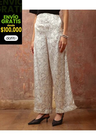 Pantalón  Para Mujer Moda Color Crema Marca Patprimo #30072111 Patprimo