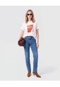 Camiseta Básica Con Estampado Metalizado Para Mujer  Para Mujer Blanco Patprimo de Patprimo