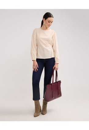 Blusa Para Mujer Manga Larga Color Beige Marca Patprimo #30123320