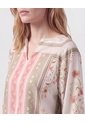 Blusa Con Cuello En V Y Manga Larga Mujer  Para Mujer Rosa Patprimo de Patprimo