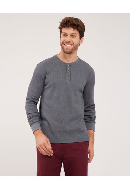 Camiseta Para Hombre Manga Larga Color Gris  Marca Patprimo #44090840