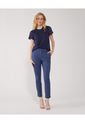 Pantalon Clásico Estampado  Para Mujer Azul Patprimo de Patprimo