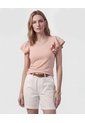 Camiseta Con Mangas De Volantes   Para Mujer Rosa Patprimo de Patprimo