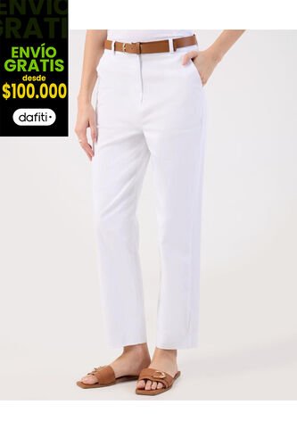 Pantalón  Para Mujer Chino Color Blanco Marca Patprimo #30072052 Patprimo