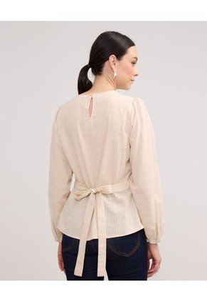 Blusa Para Mujer Manga Larga Color Beige Marca Patprimo #30123320