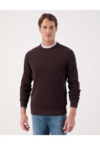 Saco  Para Hombre Cuello Redondo Color Café Marca Patprimo #44330237 Patprimo