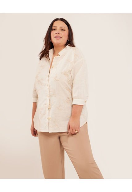 Camisa Para Mujer Manga 3/4 Color Crudo Marca Patprimo #14010178