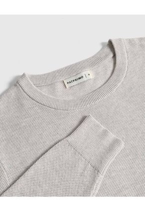 Saco  Para Hombre Cuello Redondo Color Gris Marca Patprimo #44330234