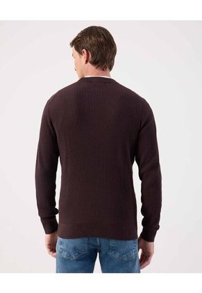 Saco  Para Hombre Cuello Redondo Color Café Marca Patprimo #44330237
