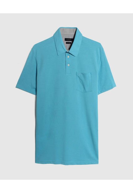 Polo Para Hombre Cuello Maquina Con Bolsillo Color Aguamarina Marca Patprimo #44111091