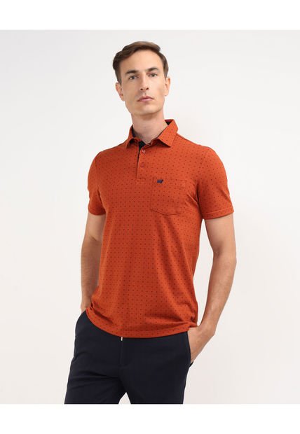 Polo Para Hombre Cuello Maquina Con Bolsillo Color Naranja Marca Patprimo #44112591