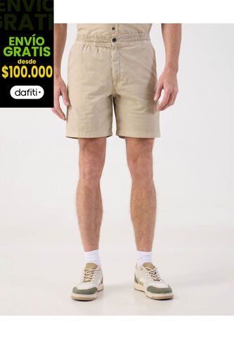 Bermuda  Para Hombre Regular Corto Color Beige Marca Patprimo #44100522 Patprimo