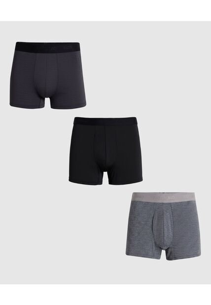 Pack X3 Bóxer Para Hombre En Tela Texturizada X3 Para Hombre Negro Patprimo