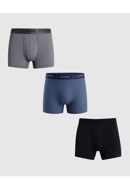Pack X3 Bóxer Para Hombre En Tela Jaspeada X3 Para Hombre Negro Patprimo