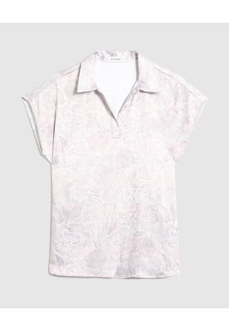 Blusa  Para Mujer Manga Corta Color Gris Marca Patprimo #30123570 Patprimo