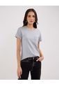 Camiseta Para Mujer Manga Corta Color Gris  Marca Patprimo #30093539 de Patprimo
