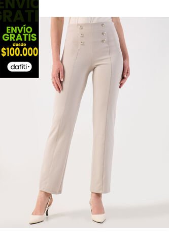 Leggins  Para Mujer Largo Color Beige Marca Patprimo #30230868 Patprimo