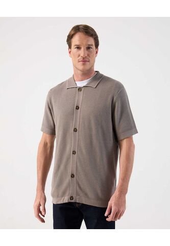 Polo  Para Hombre Cuello Tejido Sin Bolsillo Color Café Marca Patprimo #44112772 Patprimo