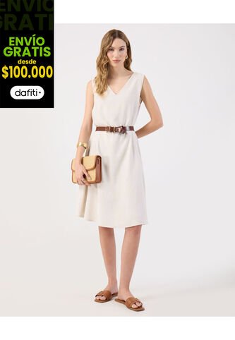 Vestido  Para Mujer M/Sisa Medio Color Blanco Marca Patprimo #30171079 Patprimo