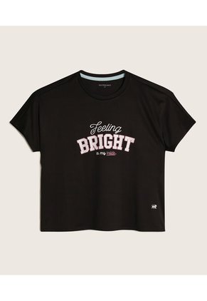 Camiseta Para Niña Manga Corta Color Negro Marca Patprimo #86090332