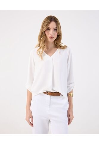 Blusa  Para Mujer Manga 3/4 Color Blanco Marca Patprimo #30123493 Patprimo