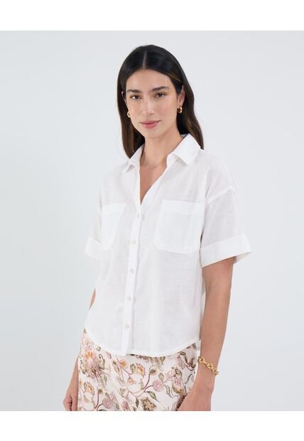 Camisa Para Mujer Manga Corta Color Blanco Marca Patprimo #30010734