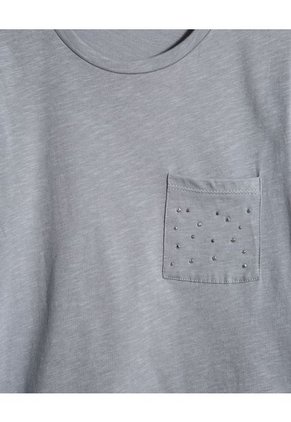 Camiseta Para Mujer Manga Corta Color Gris Marca Patprimo #30093539