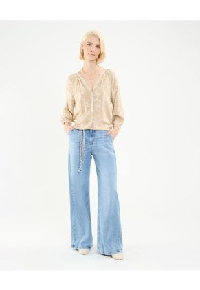 Blusa Para Mujer Manga 3/4 Color Café Claro Marca Patprimo #30123390